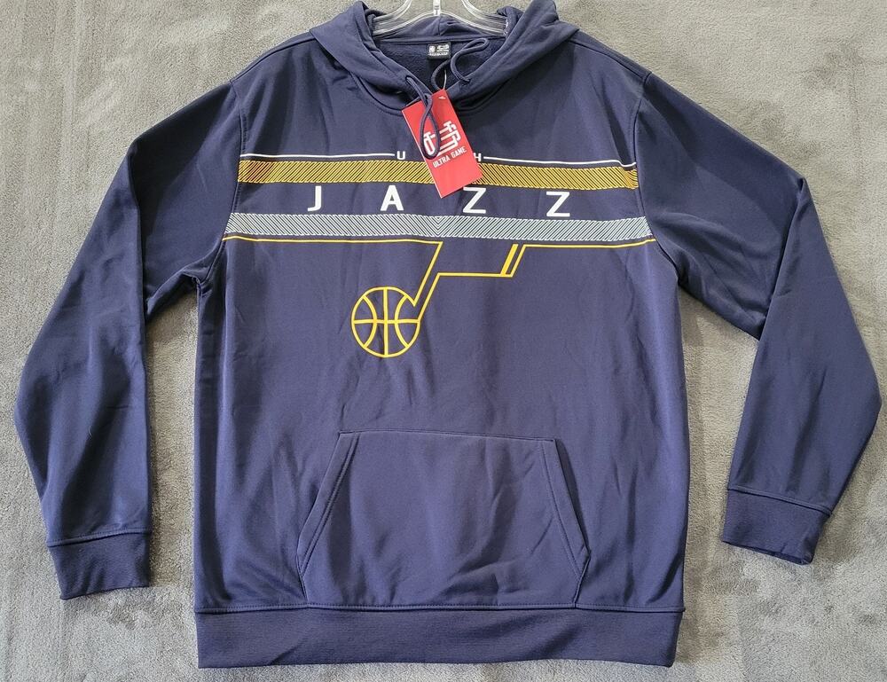 Utah Jazz Hoodie Sweatshirt Mens XL Ultra Game Super Soft NBA Licensed NWT New!